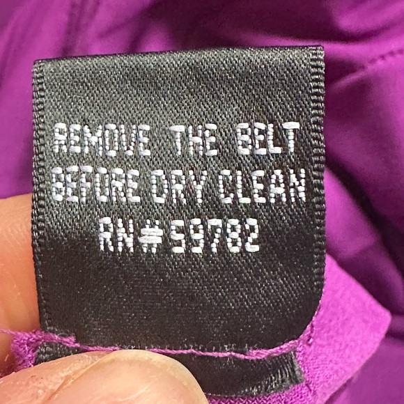 ADRIANNA PAPELL Short Sleeve, Form Flattering Purple Pleated Dress. V Neck Sz 6. - Picture 11 of 15